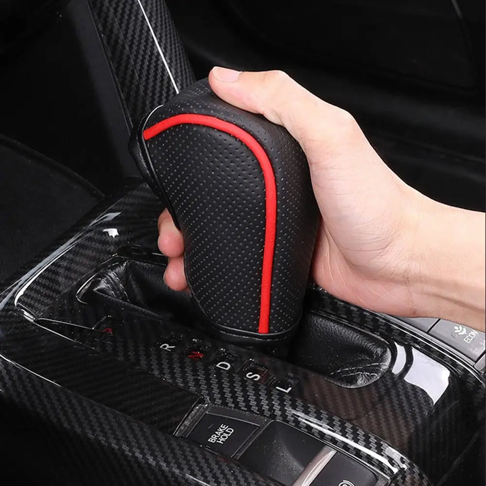 PU Leather Car Shift Knob Cover – Non-Slip, 7 Colors Shift Knob Cover Axl