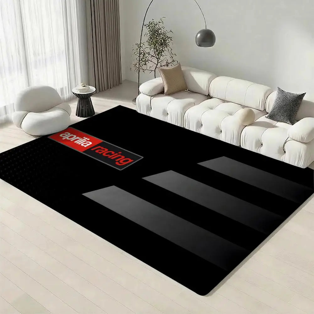 Aprilia Motorcycle Flannel Floor Mat – Non-Slip Indoor Rug Flannel Floor Mat Axl