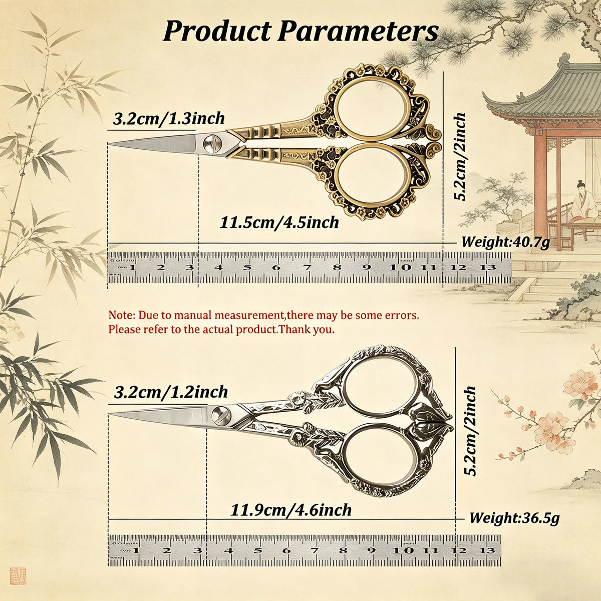Mini Tailor Scissors – Stainless Steel Embroidery Shears 1-2 Pack Embroidery Scissors Axl