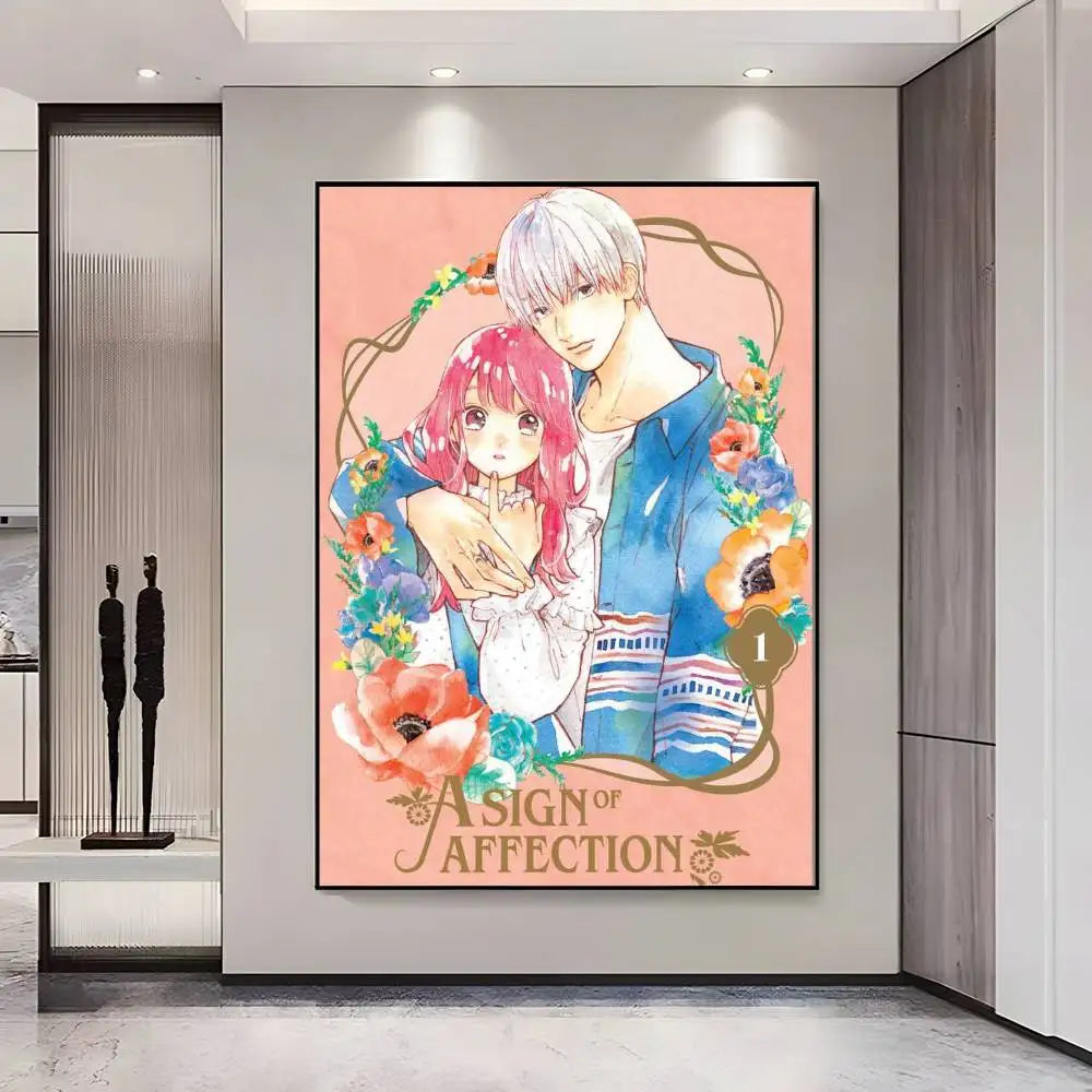 A Sign of Affection Anime Poster – HD Waterproof Wall Art Anime Wall Poster Axl z13 15X20cmNoframe