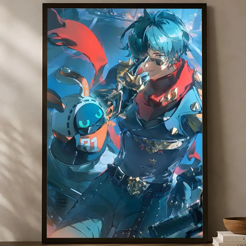 Zenless Zone Zero Self-Stick HD Wall Poster – Waterproof Wall Art Poster Axl White16 40X50cmNoframe