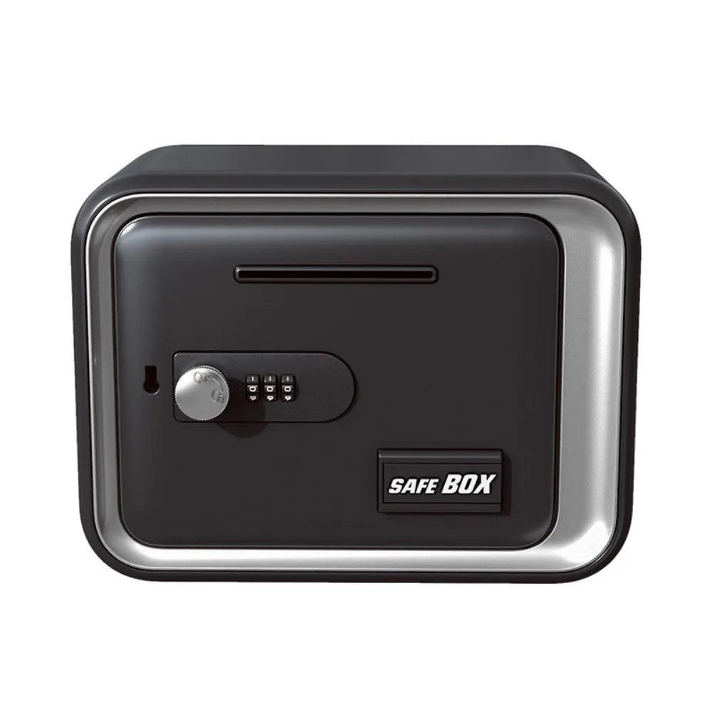 Password Lock Piggy Bank Mini Safe Box – Kids Coin & Bill Slot Kids Piggy Bank Safe Axl Black