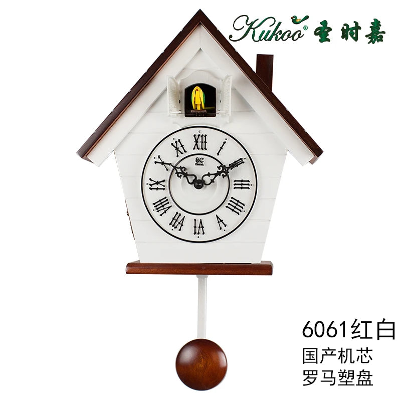 Wood Cuckoo Wall Clock – Bamboo Pendulum Bird Decor 12" Decorative Wall Clock Axl Style 5 29X44CM