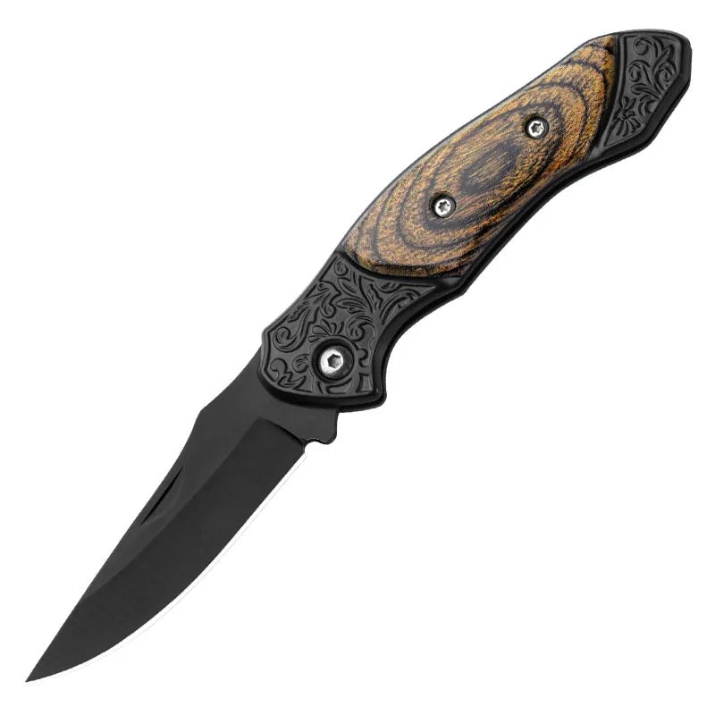 Portable Mini Folding Knife – Stainless Steel Camping EDC Folding Pocket Knife Axl yellow
