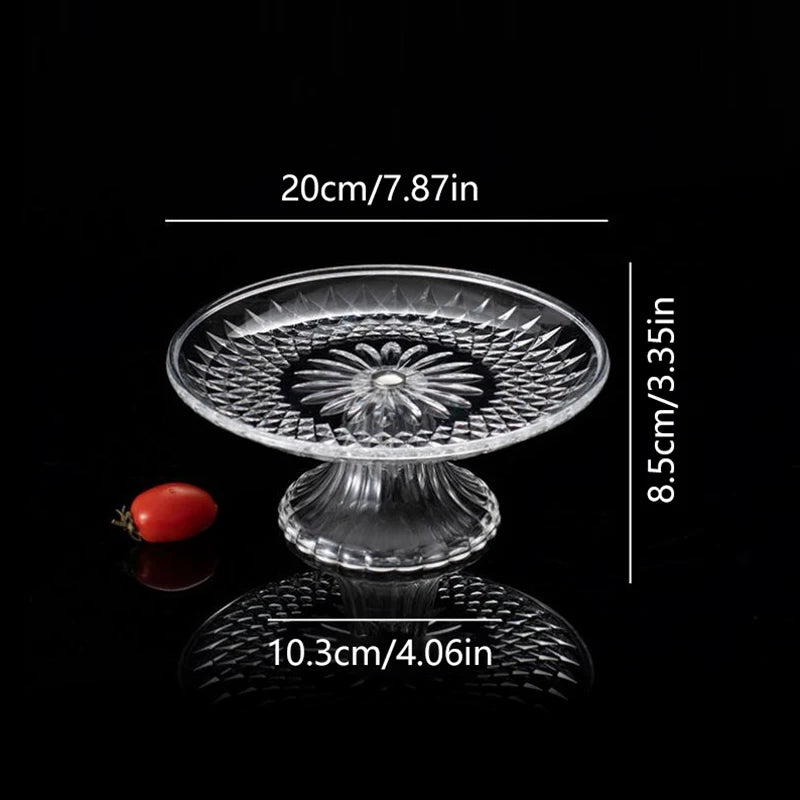 Clear Acrylic Serving Plate – Fruit, Dessert & Cupcake Tray Acrylic Serving Plate Axl M