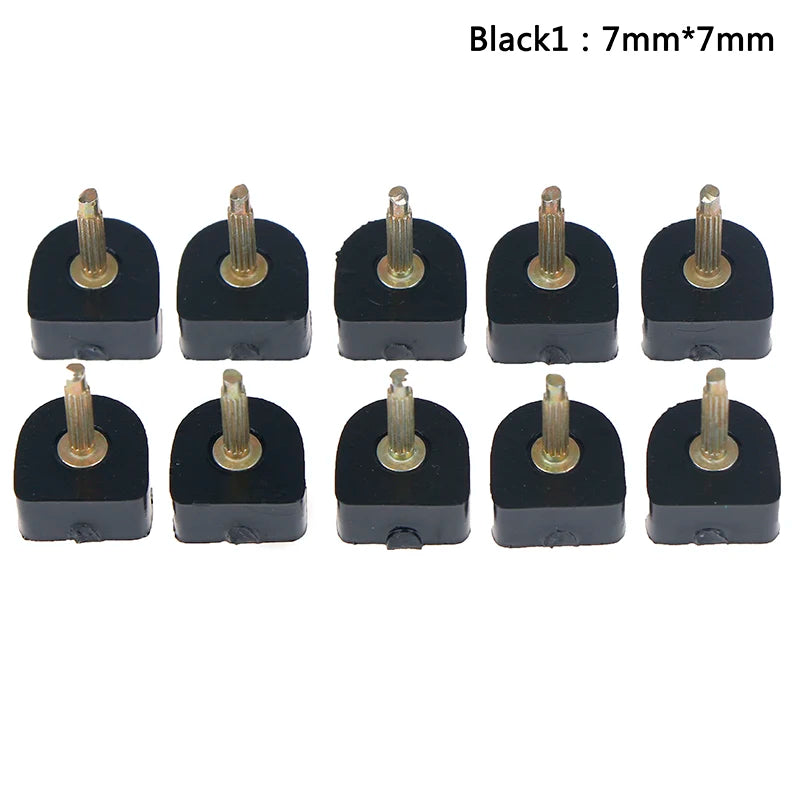 10 Pcs High Heel Shoe Repair Tips – TPU Replacement Lift Taps Heel Repair Tips Axl 7mmx7mm Black