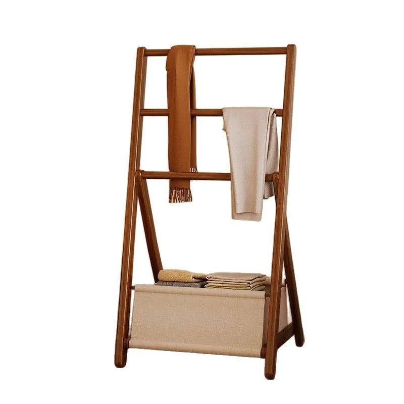 Foldable Bamboo Coat Rack – Entryway & Bedroom Clothing Shelf Bamboo Coat Rack Axl