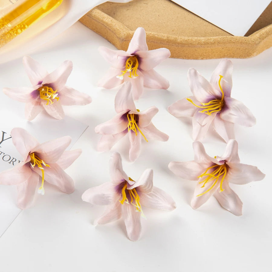 Silk Lily Artificial Flowers 10/20 Pcs – Wedding & Home Decor Artificial Silk Flowers Axl plum 10 pcs