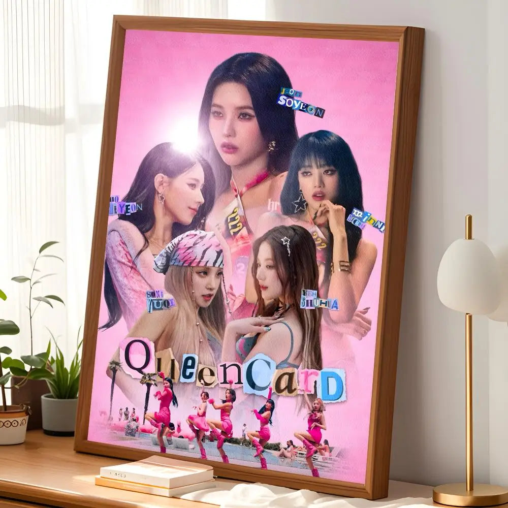 (G)I-DLE Self-Stick HD Wall Art Poster – Waterproof K-Pop Decor Wall Art Poster Axl