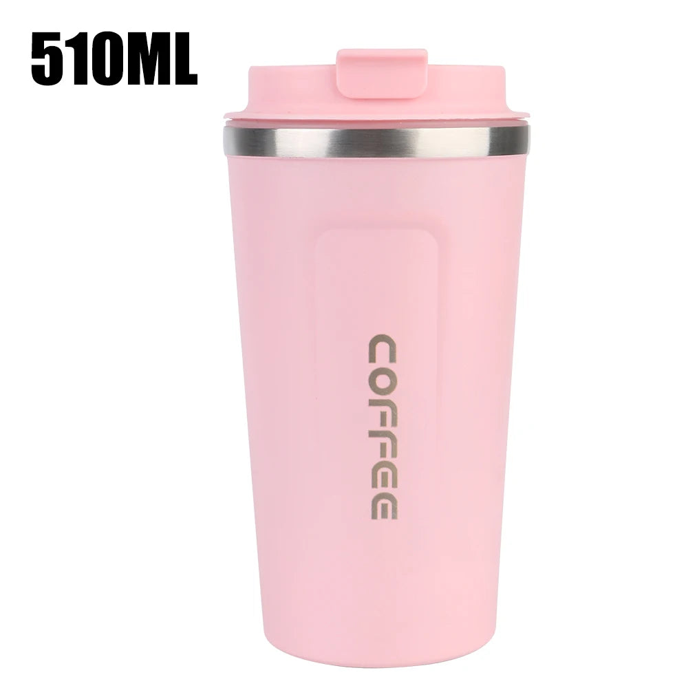 Double-Wall Stainless Steel Travel Thermos Mug 380/510ml Travel Thermos Mug Axl 510ML Pink 401-500ml