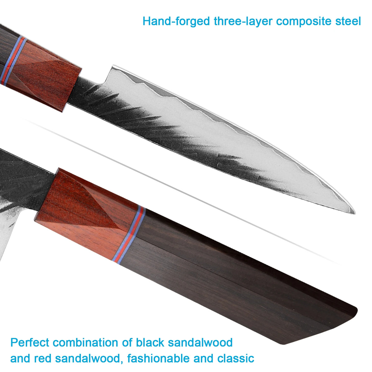 XITUO 1–7 Pc Japanese Chef Knife Set | Hand-Forged Steel Kitchen Knife Set Axl
