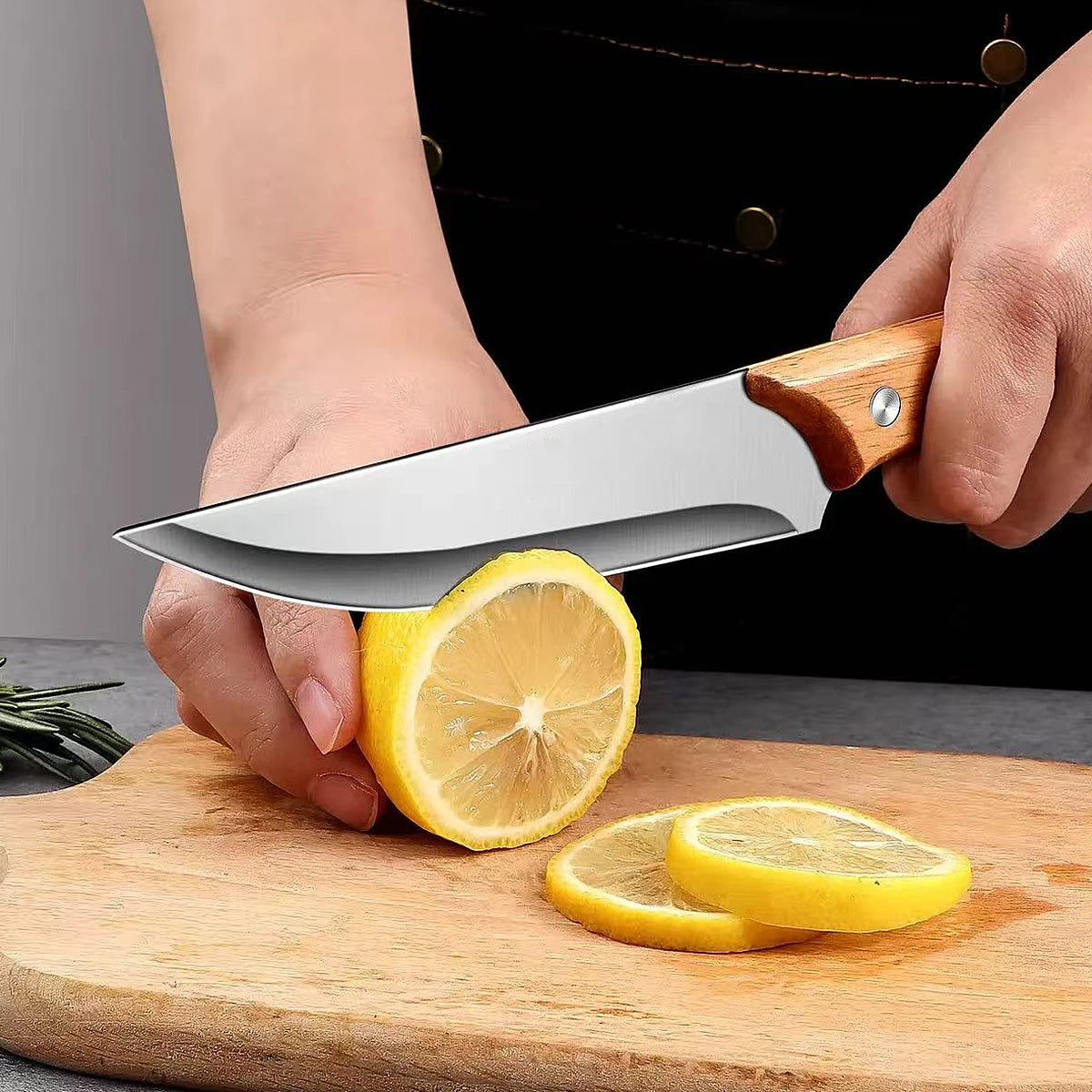 SHENJIU Stainless Steel Fillet & Boning Knife – Wood Handle Fillet Boning Knife Axl