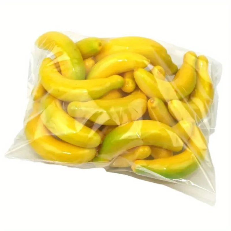 20-Piece Mini Artificial Banana Fruit Set – Fake Decor Props Artificial Fruit Decor Axl