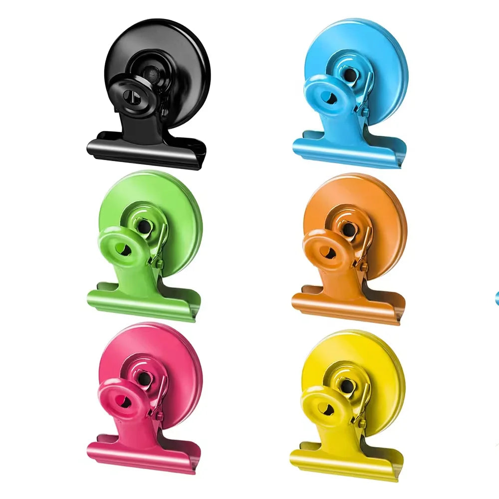 Round Magnetic Clips – Strong Metal Magnet Clips 5 or 10 Pcs Magnetic Clips Axl 6 pcs colored