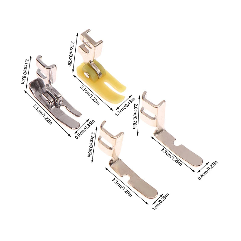 4-Piece Zipper Presser Foot Set for Old Sewing Machines Sewing Machine Feet Axl