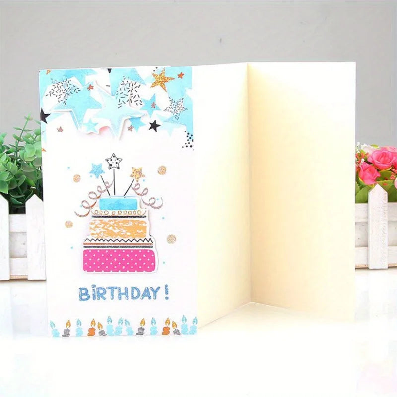 Colorful Birthday Cake Greeting Cards with Envelopes Set Greeting Card Set Axl