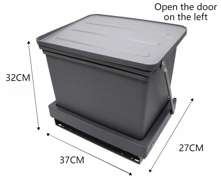 Large Capacity Kitchen Recycling Trash Can with Lid Kitchen Trash Can Axl A 16L-Single Barrel