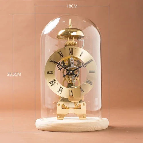 Nordic Antique Mechanical Desk Clock – Gold Metal Gear 8-Inch Mechanical Desk Clock Axl Style 4