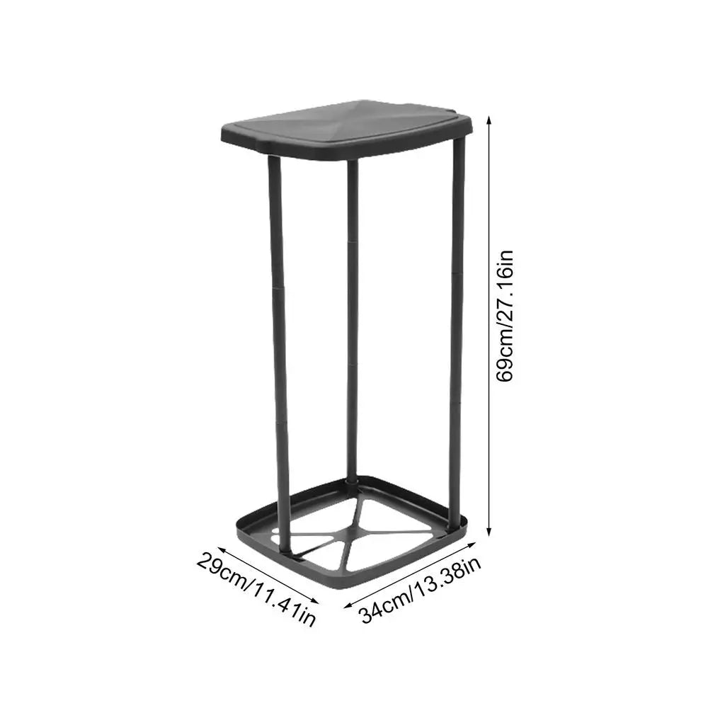 Retractable Trash Bag Holder Stand – Garden & Outdoor Use Trash Bag Holder Axl Black
