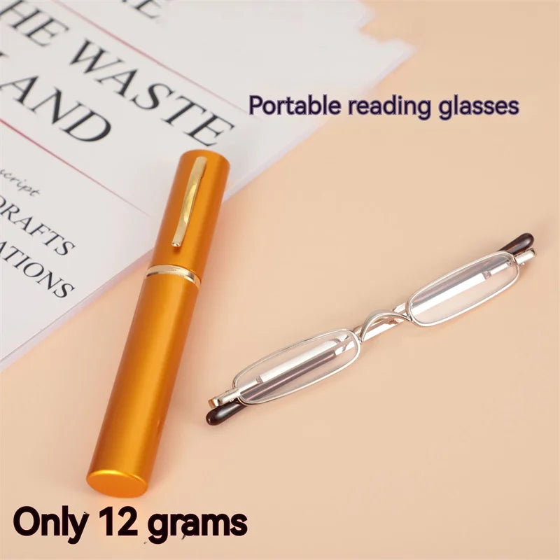 Pen-Holder Reading Glasses – HD Portable Metal Frame Reading Glasses Axl