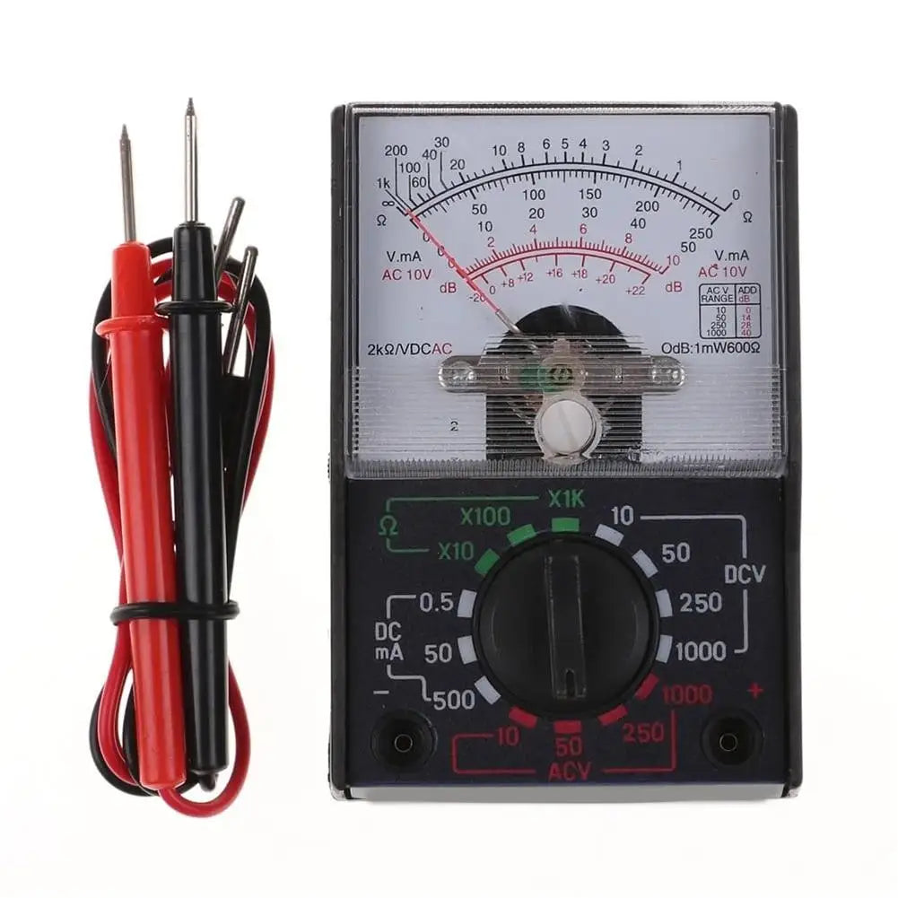 Pocket Analog Multimeter – AC/DC Voltage & Ohm Tester 110A Analog Multimeter Axl Black