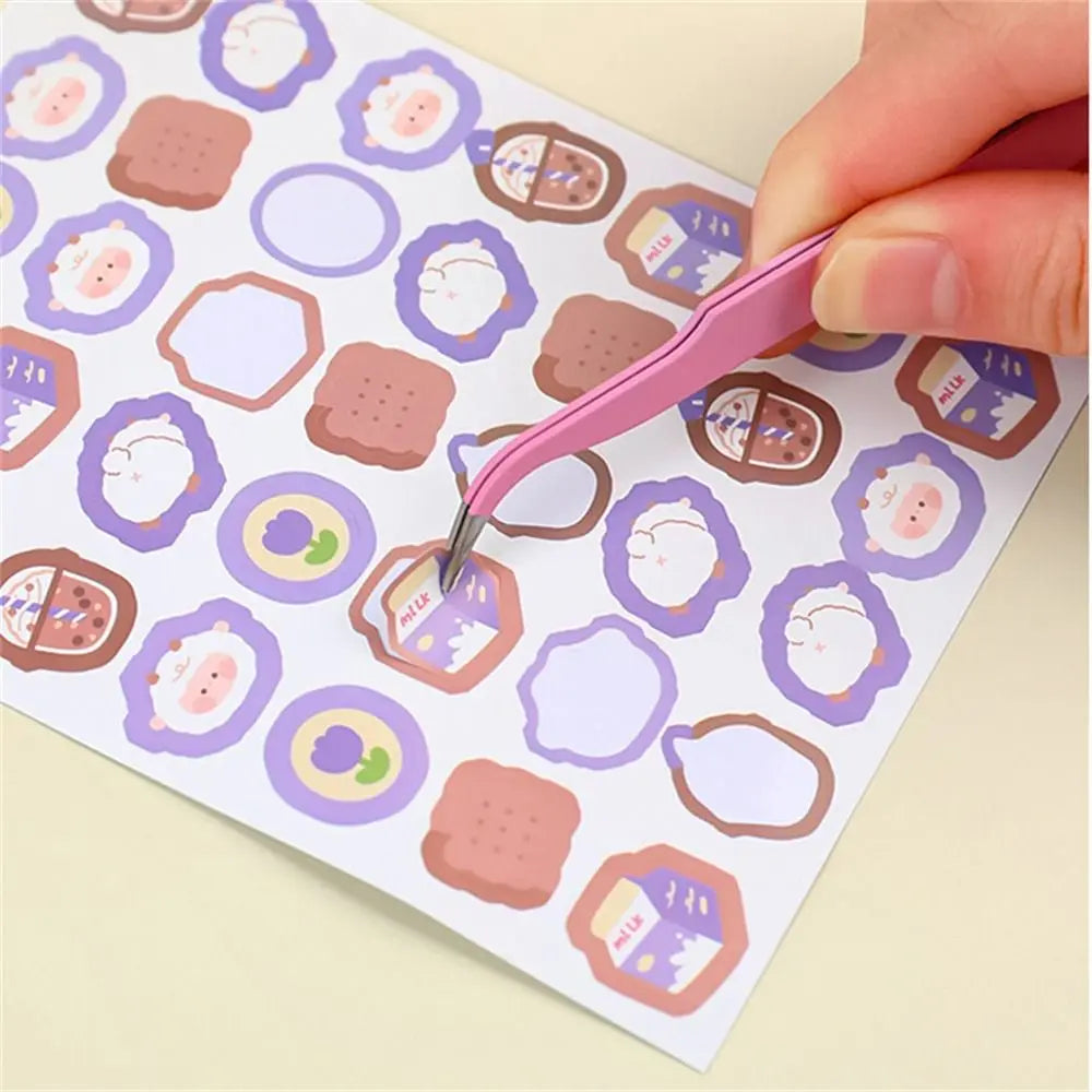 Macaroon Color Sticker Tweezers – DIY Journal Craft Tool Craft Tweezers Axl