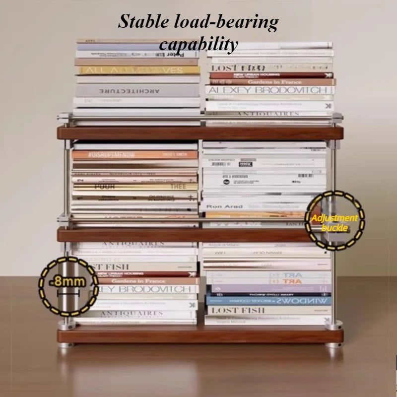 3-Tier Solid Pine Wood Desktop Storage Shelf Organizer Rack Wood Storage Shelf Axl