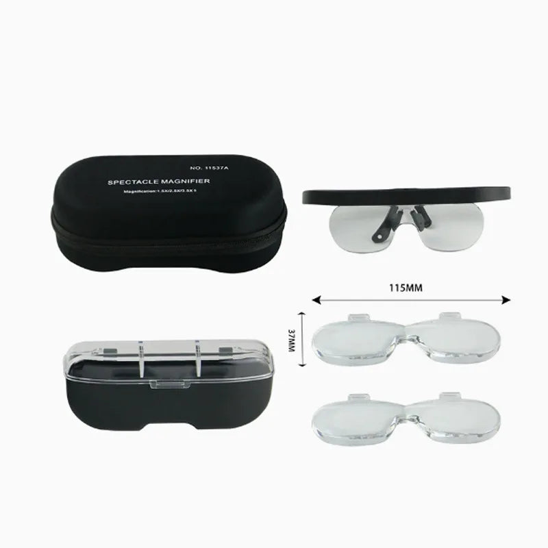 Head-Mounted LED Magnifier Loupe – Jewelry & Watch Repair Tool Magnifier Loupe Axl