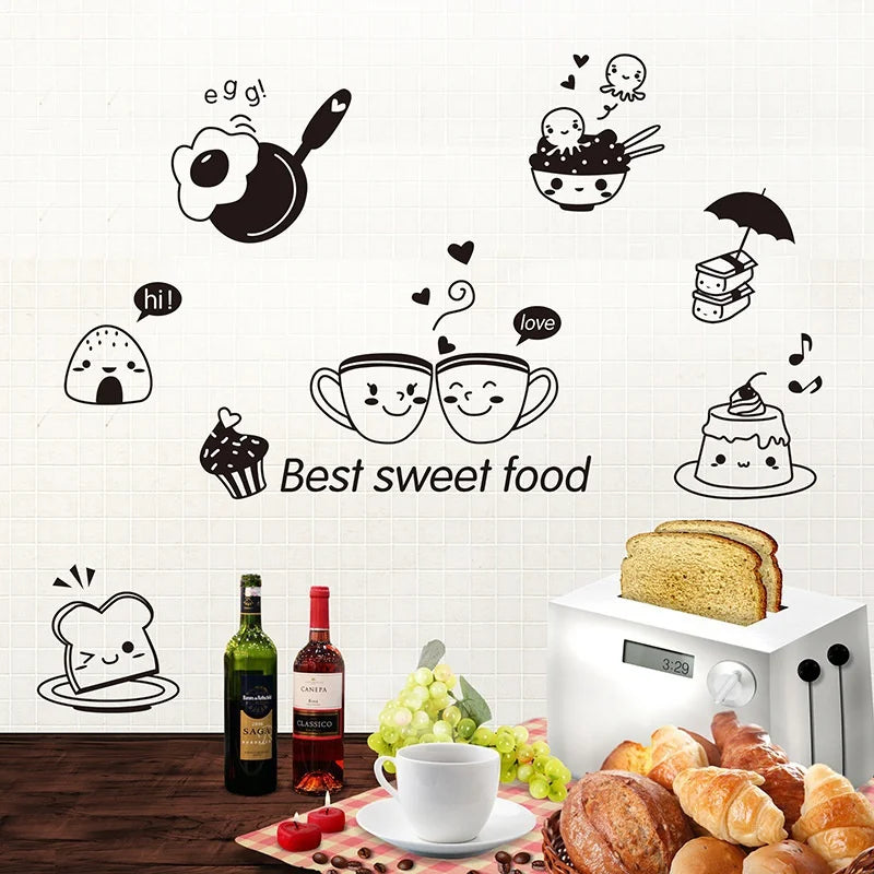 Kitchen Coffee Wall Sticker – Removable Vinyl Decal Art Wall Decal Sticker Axl