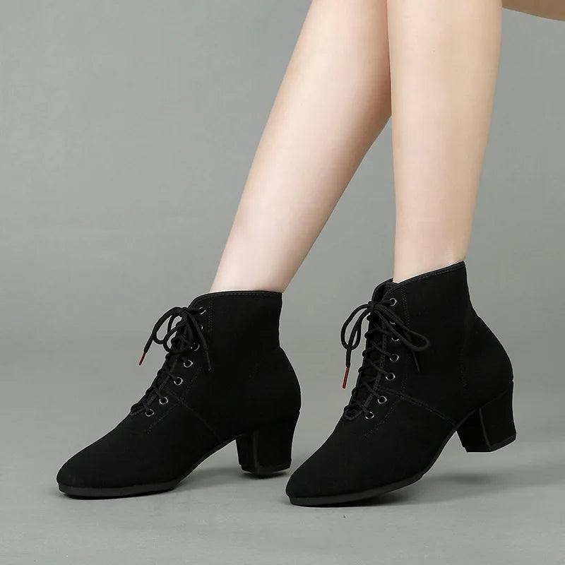 Women's Pointed Toe Ankle Boots – Lace-Up Square Heel Sizes 34–43 Women's Ankle Boots Axl