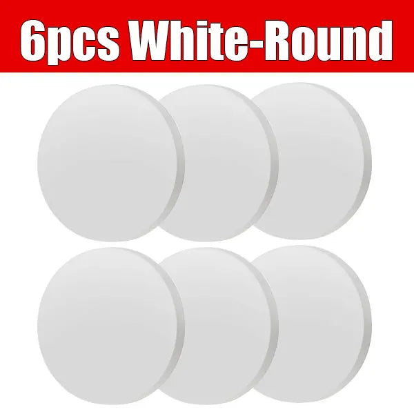 Diatomaceous Earth Coasters 4-Inch | Water Absorbing Stone Mats Diatomite Coaster Set Axl 6pcs White-Round