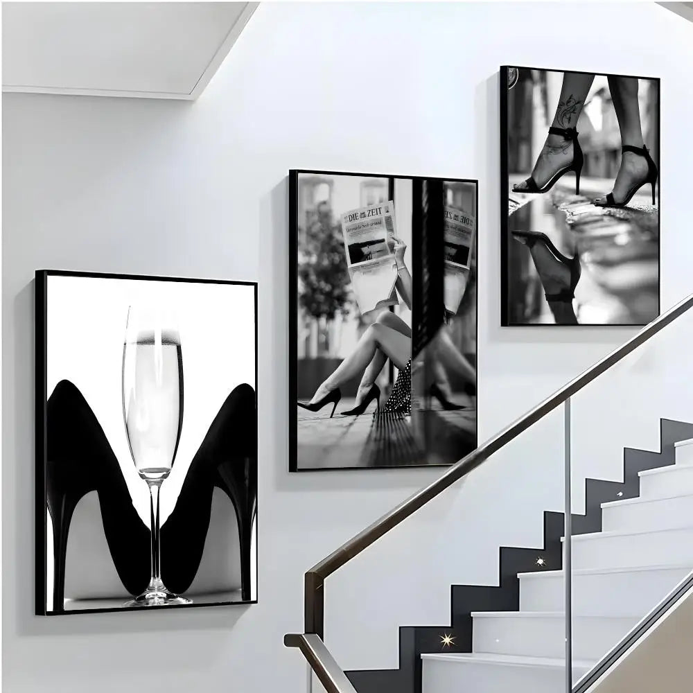 Black & White Women Figure Modern Wall Art Poster Sticker Wall Art Poster Axl
