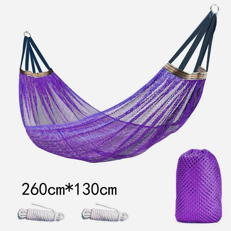 Outdoor Breathable Mesh Hammock – Curved Rod Swing Outdoor Mesh Hammock Axl PURPLE