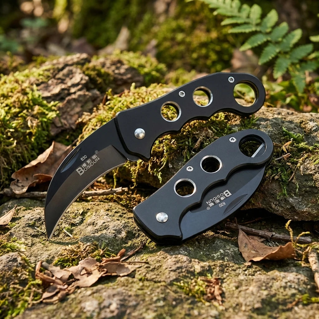 YRIDEFE Folding Pocket Knife – Stainless Steel EDC Camping Blade Folding Pocket Knife Axl