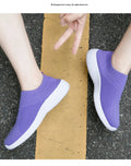 Women's Slip-On Flat Sneakers – Loafers, Sizes US 5–14 Slip-On Flat Sneakers Axl PURPLE 42
