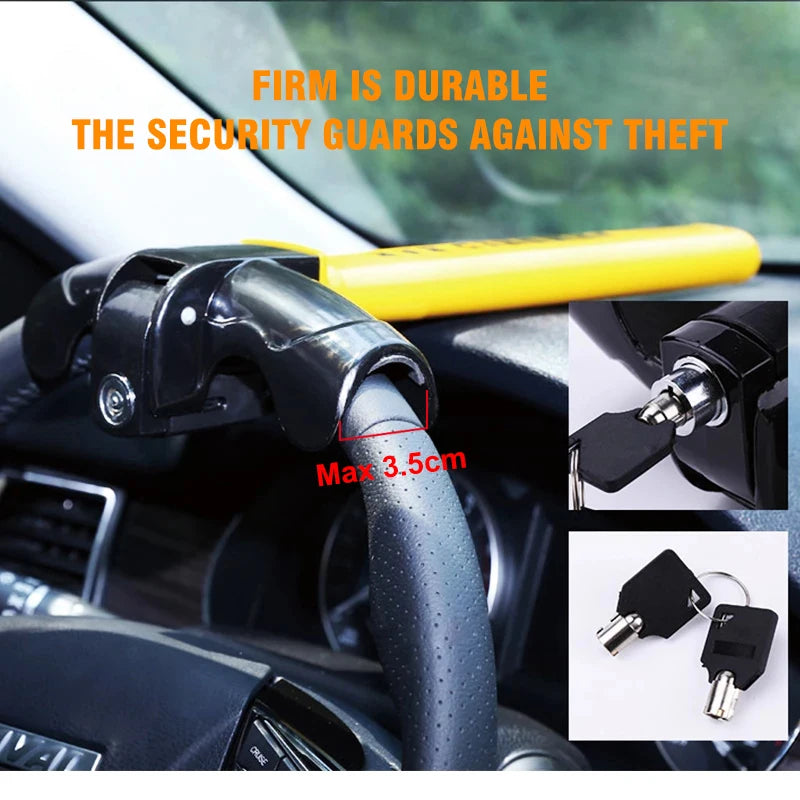Universal Steering Wheel Lock – Heavy-Duty Anti-Theft Security Steering Wheel Lock Axl