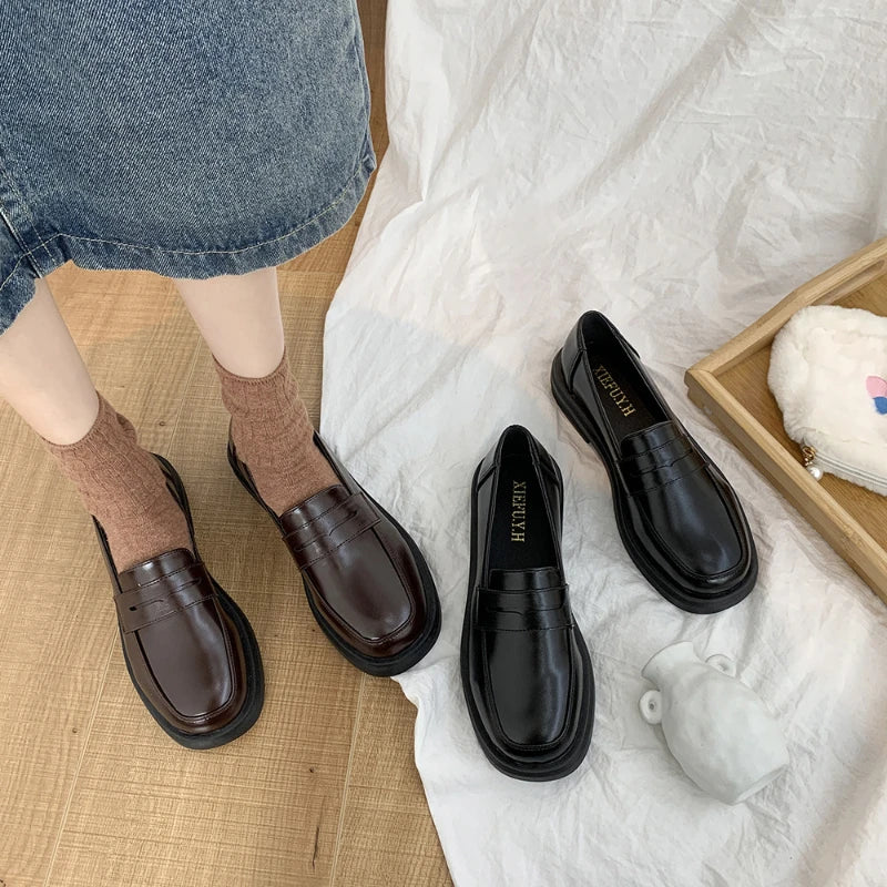 Women's Mary Jane Loafers – JK Lolita Flat Slip-On Shoes Women's Flat Loafers Axl
