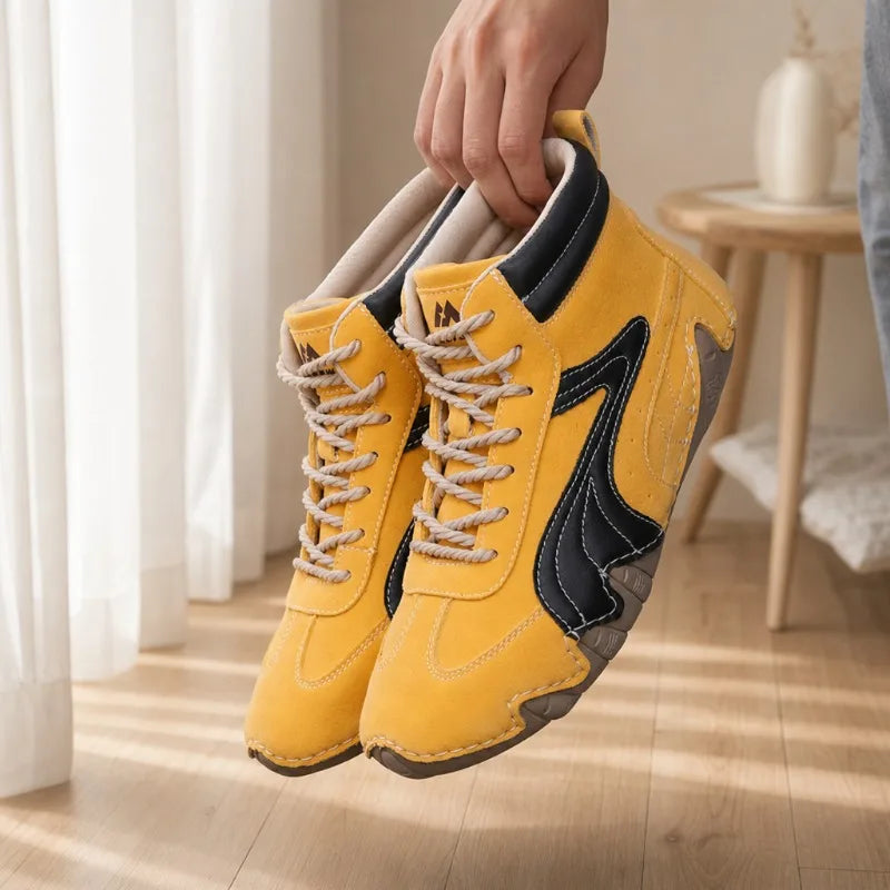 Unisex High Top Wide Fit Walking Shoes | Anti-Slip Outsole High Top Casual Shoes Axl