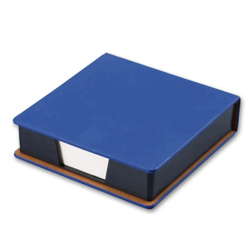 3D Brick PU Leather Sticky Note Holder – 180 Pages Desk Organizer Sticky Note Holder Axl Blue