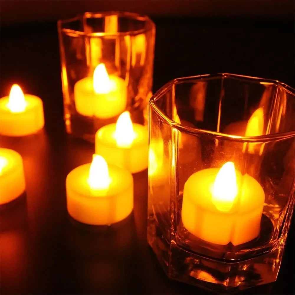 24 Flameless LED Tea Light Candles – 200+ Hrs, Batteries Included Flameless LED Candles Axl