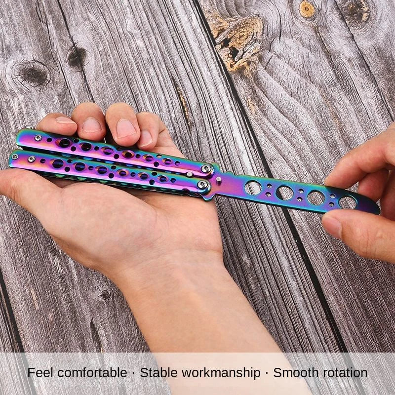 Butterfly Knife Trainer – Foldable Stainless Steel Practice Tool Butterfly Knife Trainer Axl