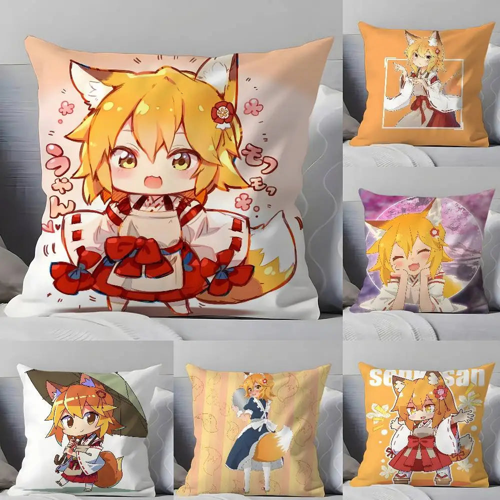Senko-San Anime Pillow Case – Soft Polyester Hidden Zipper Anime Pillowcase Axl