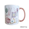 Crochet Ceramic Coffee Mug 330ml | Yarn Lover Gift for Women Ceramic Coffee Mug Axl 1pcs 330ml