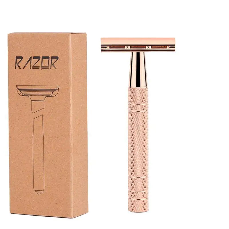 Reusable Double Edge Safety Razor – Eco-Friendly for Men & Women Safety Razor Axl Rose Gold A