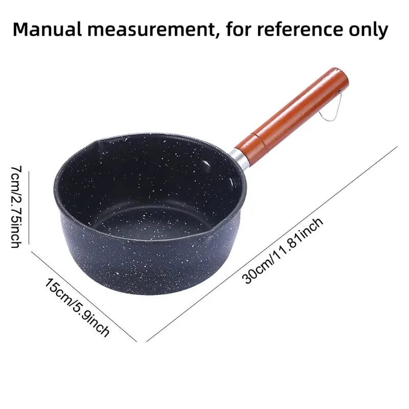 Non-Stick Saucepan with Pour Spout & Wooden Handle Non-Stick Saucepan Axl