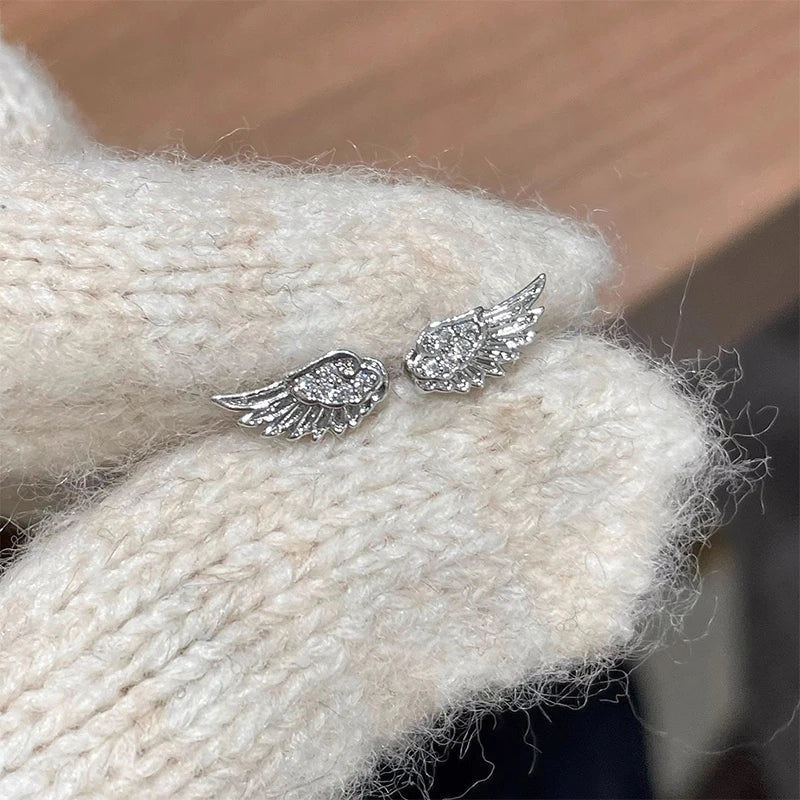 Vintage Angel Wings Stud Earrings – Punk Couple Jewelry Gift Stud Earrings Axl
