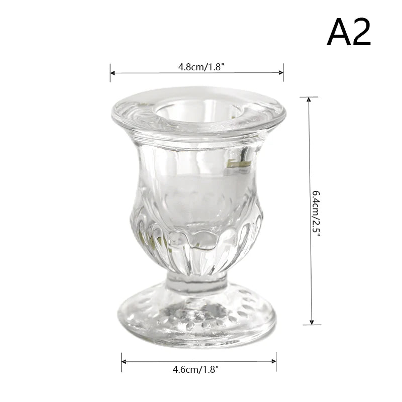 Nordic Glass Candle Holder – Wedding & Home Décor Candlestick Glass Candle Holder Axl A2