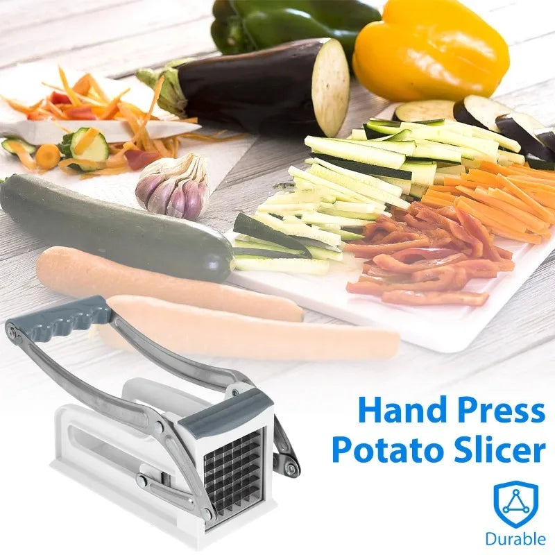 Stainless Steel Hand Press Potato Slicer & French Fry Cutter French Fry Slicer Axl