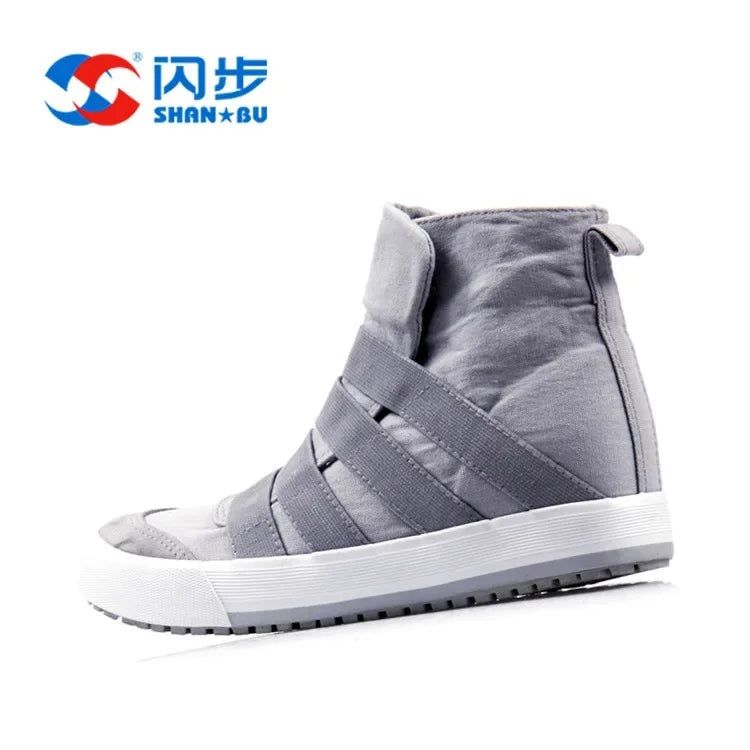 YBQJOO Korean High Cut Canvas Strap Casual Shoes | Unisex Canvas Casual Shoes Axl Gray 39