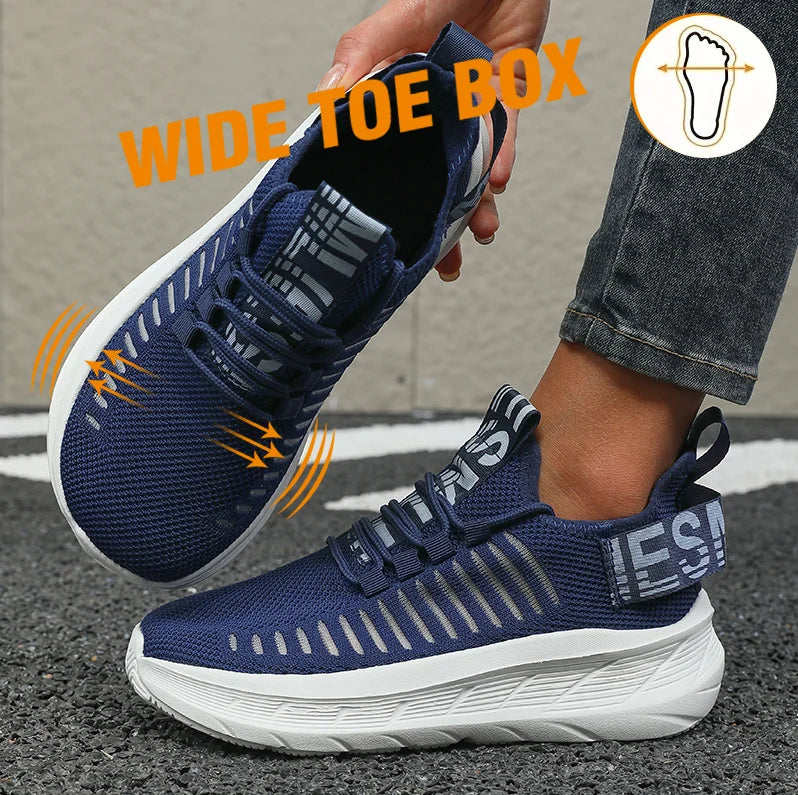 Women's Platform Sneakers – Breathable Mesh Walking Shoes Platform Sneakers Axl